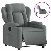 vidaXL - Fauteuil - elektrisch - verstelbaar - stof - donkergrijs