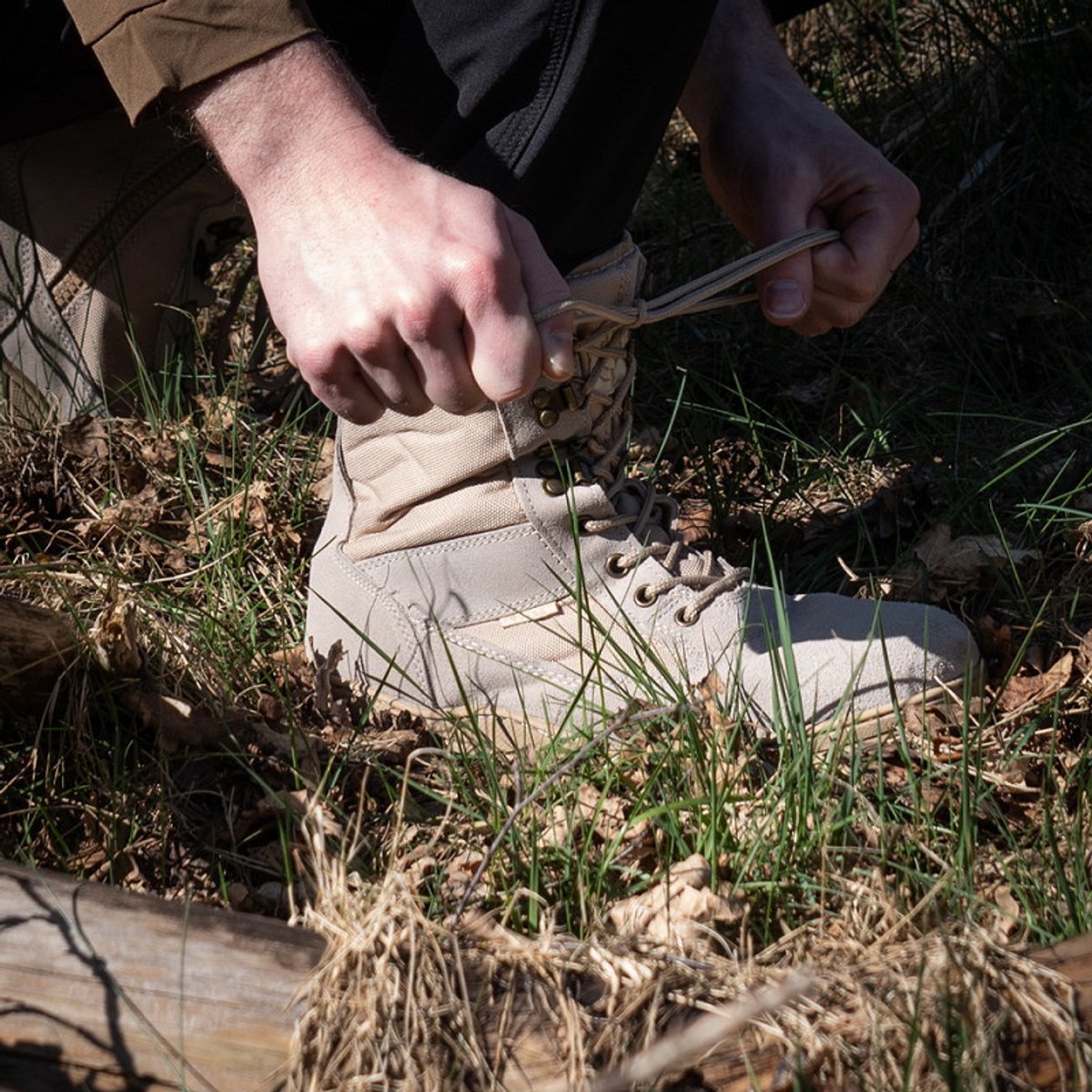 Sniper boots met rits Creme