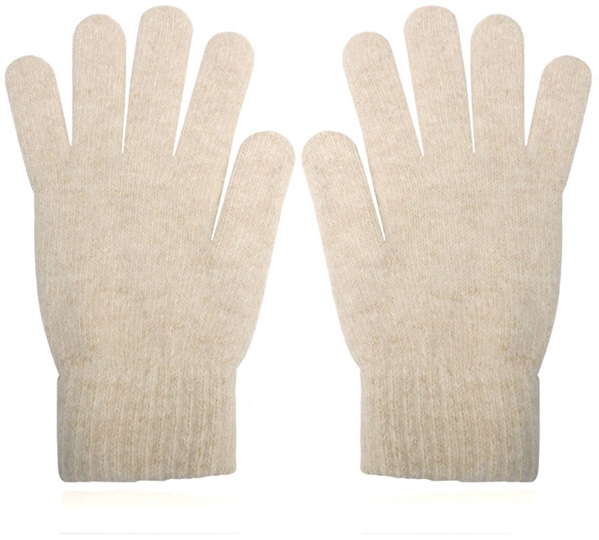 Zachte Dameshandschoenen - Beige - Kasjmir-look in Small/Medium