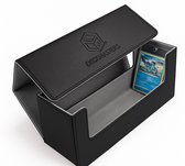 Deckmasters® Luxe Deckbox voor TCG, Magic & TCG – Zwart met Grijs Suède – Geschikt voor Toploaders, Magnetische Kaarthouders & Losse Kaarten – Met Magnetische Sluiting