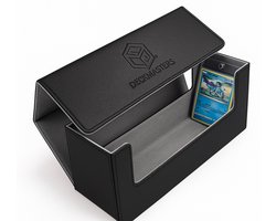Deckmasters® Luxe Deckbox voor TCG, Magic & TCG – Zwart met Grijs Suède – Geschikt voor Toploaders, Magnetische Kaarthouders & Losse Kaarten – Met Magnetische Sluiting