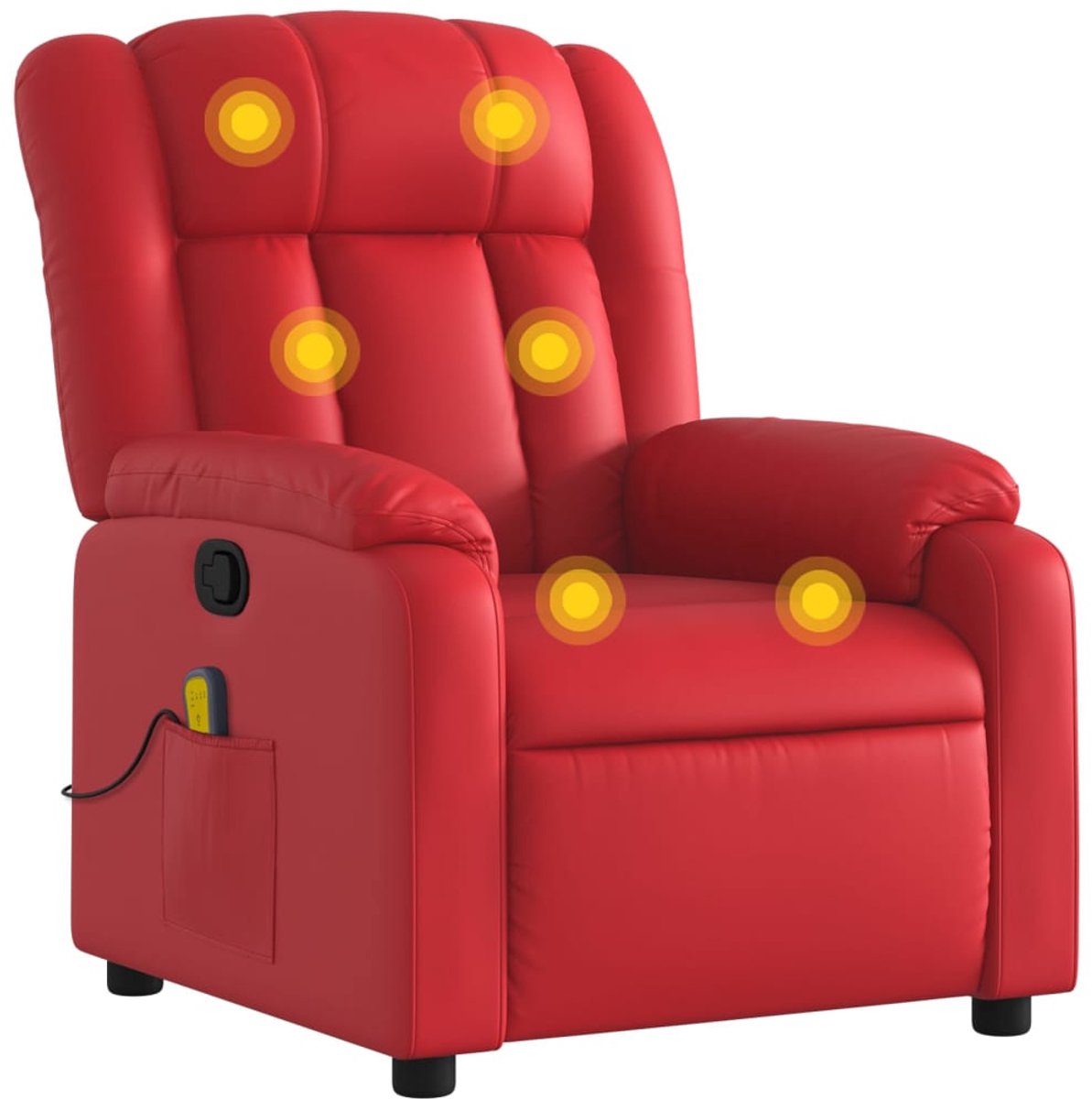 vidaXL Massagestoel - verstelbaar - kunstleer - rood