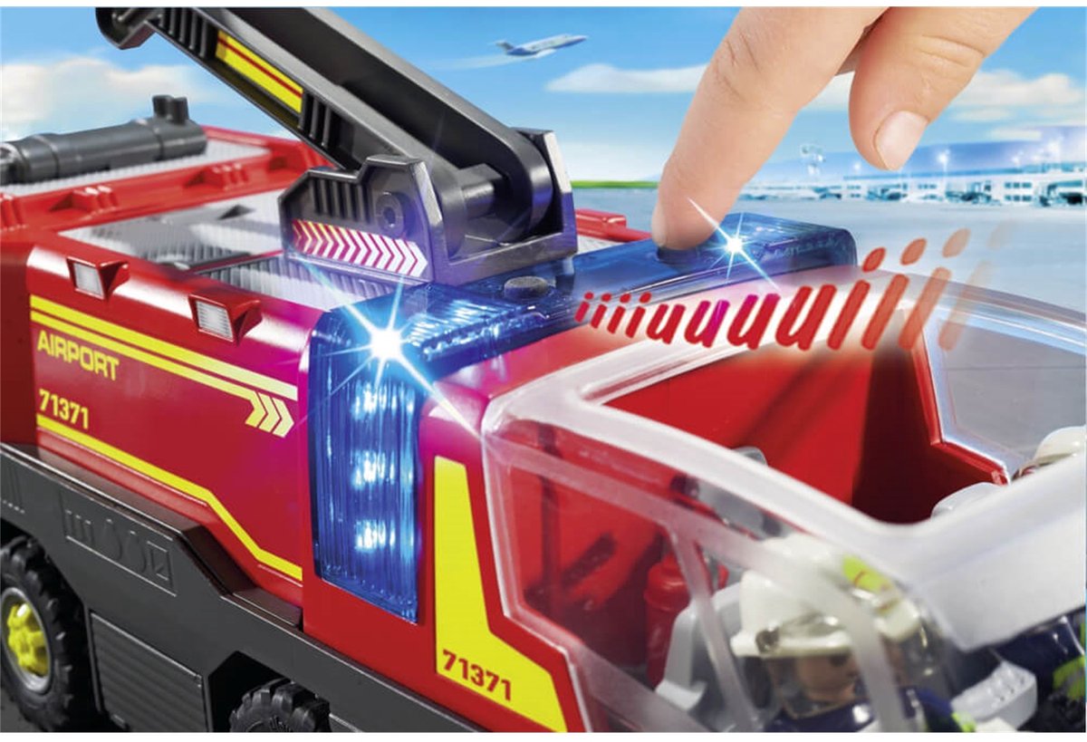 PLAYMOBIL City Action Luchthavenbrandweerwagen met licht en geluid - 71371 — afbeelding 9
