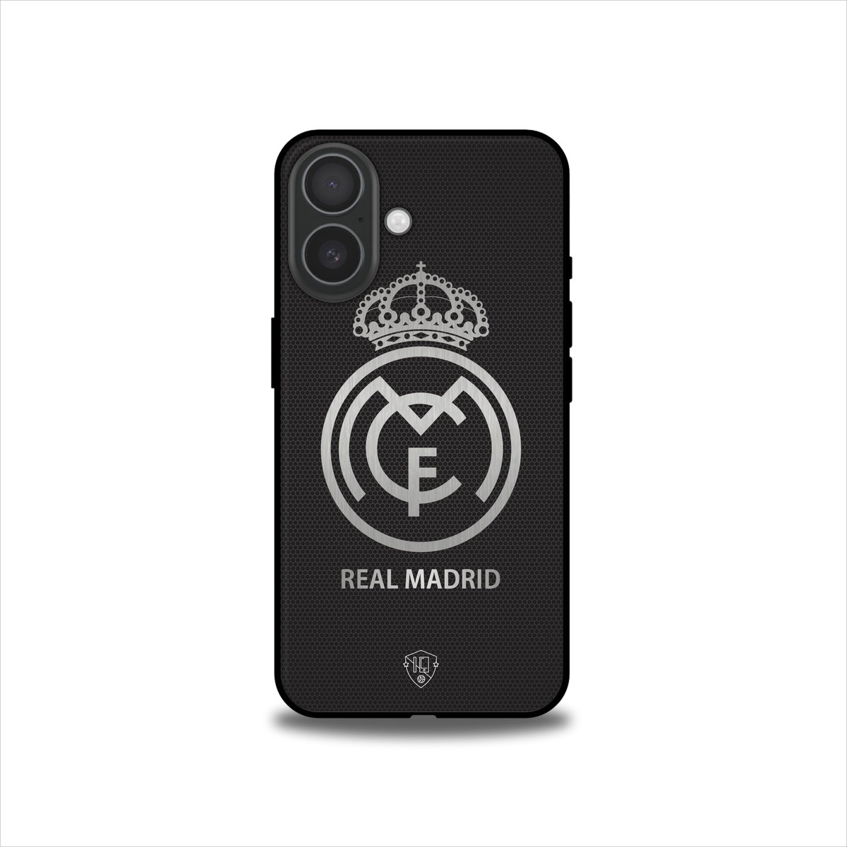 Real Madrid telefoonhoesje Apple iPhone 16 - Backcover Softcase - Zwart