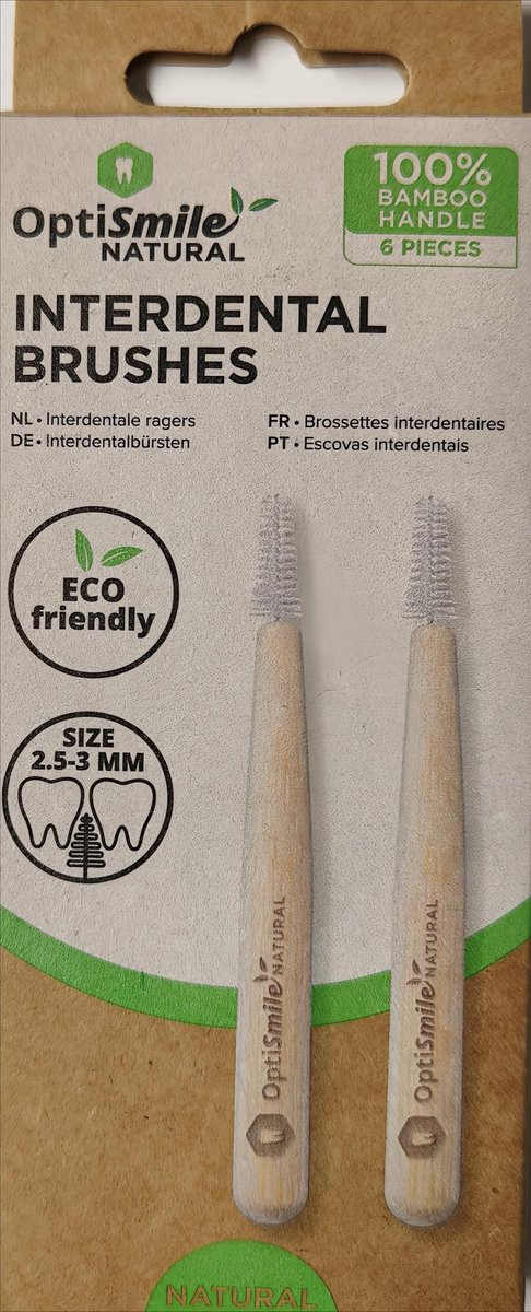 OptiSmile Bamboe Interdentale Ragers – Tandenragers – 6 stuks – Duurzaam & Natuurlijk – 2,5-3 mm