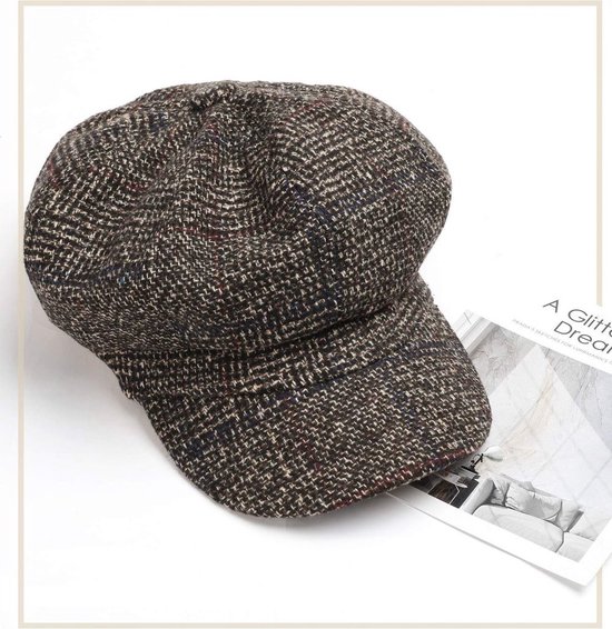 PivotWing Vintage baret voor dames, katoen, linnen, Newsboy