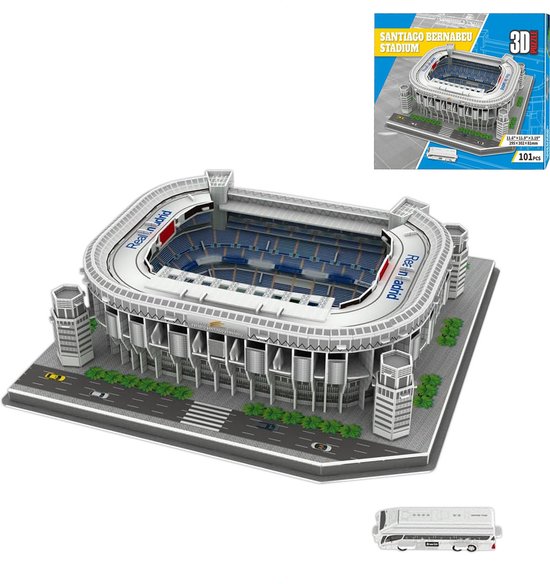 Premium Bouwpakket - Real Madrid FC - Voor Volwassenen en Kinderen - Bouwpakket - 3D puzzel - Modelbouwpakket - DIY - Santiago Bernabeu