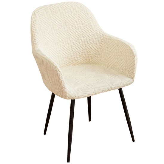Set van 4/6 fluwelen stretch eetkamerstoelhoezen voor