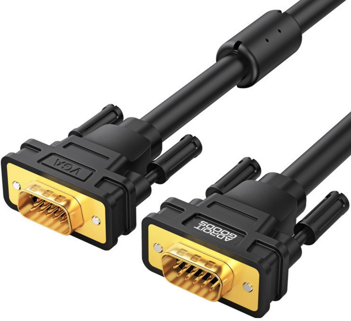 AdroitGoods VGA Kabel 1080P – 24K Vergulde Connectoren - VGA naar VGA - 1,5m
