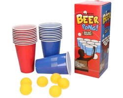 Beer Pong set met red en blue cups - herbruikbare bekers