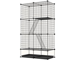 Kattenbench - Kattenkooi - Kattenren voor Buiten en Binnen - Zwart