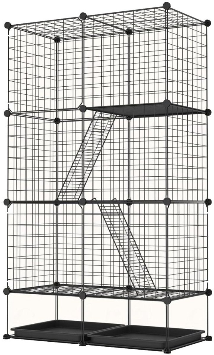 Kattenbench - Kattenkooi - Kattenren voor Buiten en Binnen - Zwart