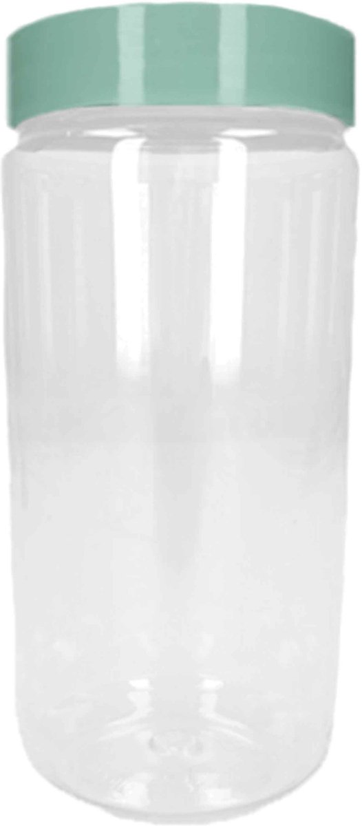 Plasticforte Voorraadpot/bewaarpot - 550 ml - kunststof - mintgroen - B7 x H16 cm