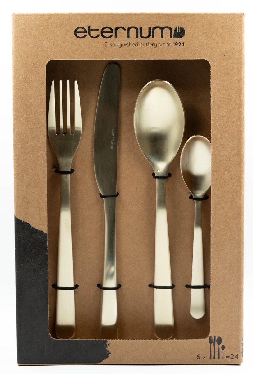 Eternum Soft PVD Champagne bestekset set van 24