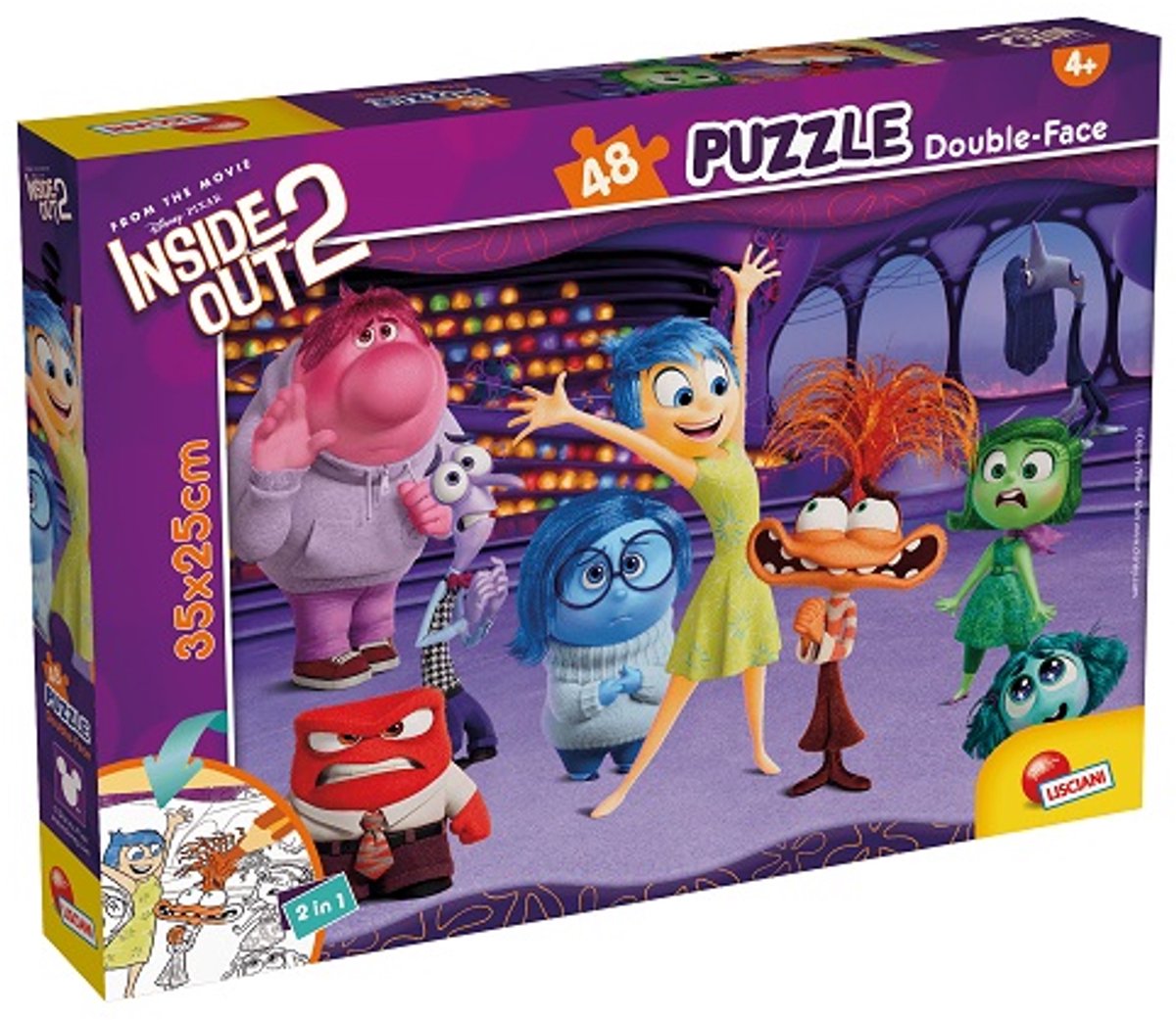 Lisciani - inside out 2 - double face - puzzel - 48 stukjes