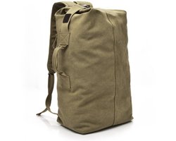 Multifunctionele grote canvas rugzak, sporttas, outdoor sport- en fitnesstas, wandelen, kamperen, militaire tas, tactische militaire reistas - Khaki
