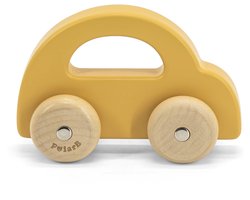 PolarB - Houten Speelgoedauto - Voertuigen voor peuters - Houten speelgoed - Geel