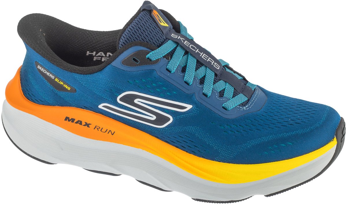 Skechers Slip-Ins: Max Run, Mannen, Marineblauw, Hardloopschoenen, maat: 41