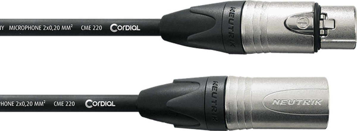 Cordial CXM FM Select Microfoonkabel – XLR mannelijk/vrouwelijk – Zwart
