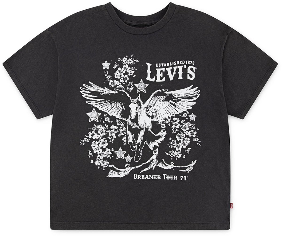 Levi´s ® Kids Retro T-shirt Met Korte Mouwen 10 Years Meisje Zwart