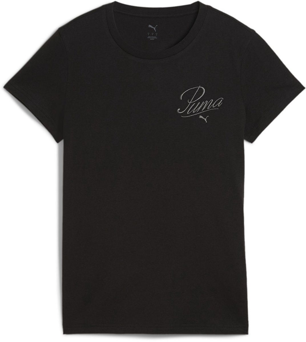 Puma Ess Script T-shirt Met Korte Mouwen 2XS Vrouw Zwart