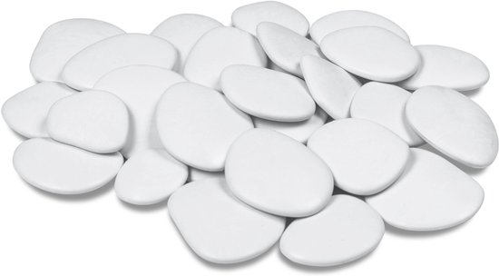 Galets, taille L, blancs