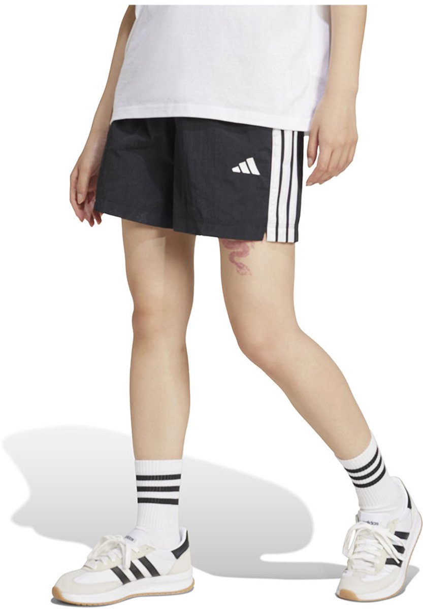 Adidas Essentials 3 Stripes Lifestyle Woven Korte Broek XS Vrouw Zwart
