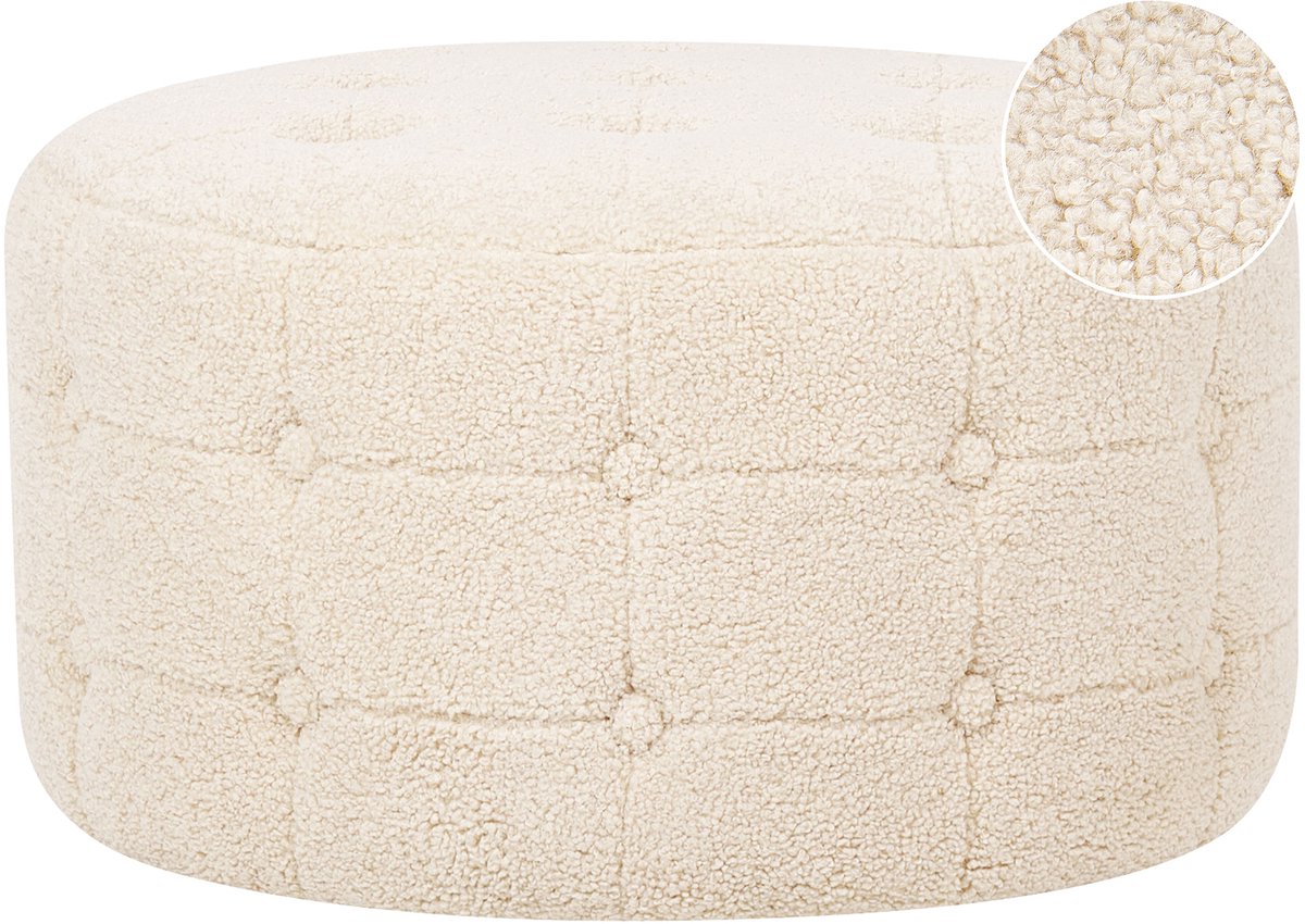 TAMPA - Poef - Beige - Bouclé