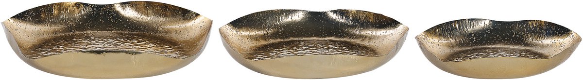 UJUNG - Decoratief dienblad set van 3 - Goud - IJzer