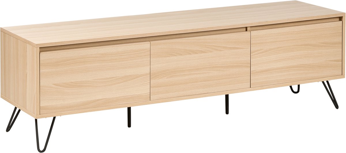 Beliani CARDIGAN - TV-meubel - Lichtbruin - Vezelplaat