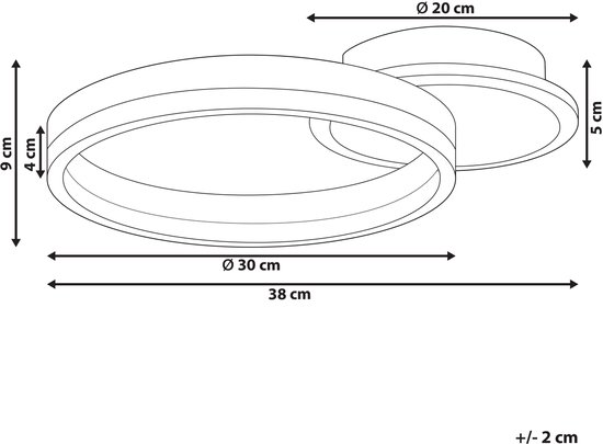 GLYDE - Plafonnier - Marron - Aluminium