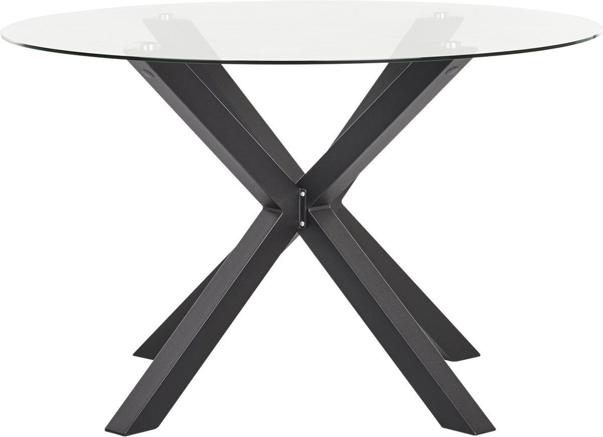 BELIANI MALETTO - Tuintafel - Zwart - 120 cm - Aluminium