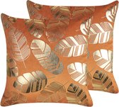 Beliani TOURNESOL - - orange - velours