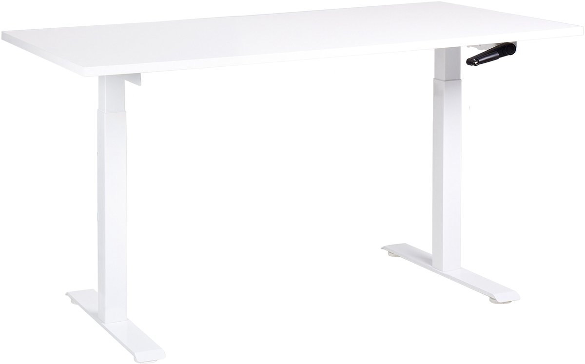 DESTINES - Verstelbaar bureau - Wit - Spaanplaat