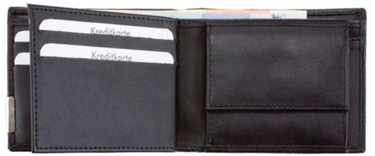 *portefeuille Alassio 10 x 8 cm zwart