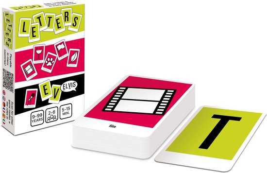 Letters - Kaartspel - Pocketformaat Woordspel / Partyspel / Reactiespel / Associatiespel - NL/UK/DE/FR/IT/ES - 2-6 spelers