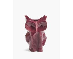 Serax Marni Midnight Creatures uil vaas 16.5x15.5cm H23cm aubergine