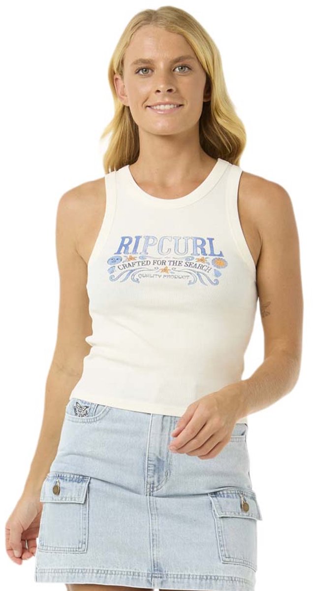 Rip Curl Luna Ribbed Tank Bone Beige