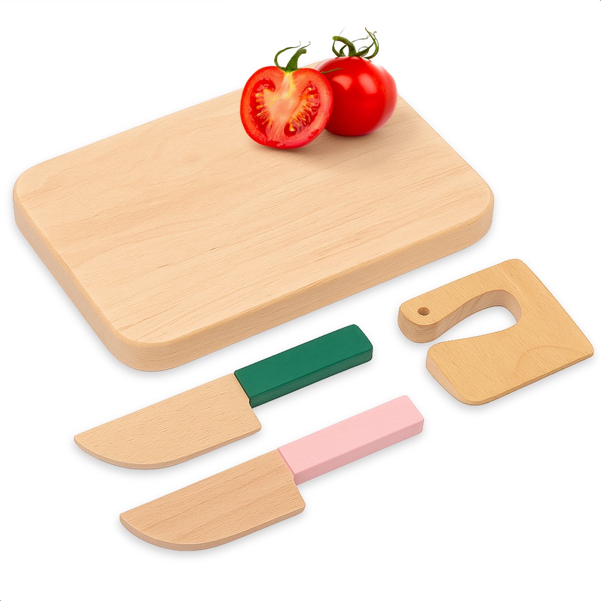 Bol.com Kindermessen Set - Hout - Montessori mes - Koken kinderen - Zelfstandig koken - Kindvriendelijk materiaal - Qwali aanbieding