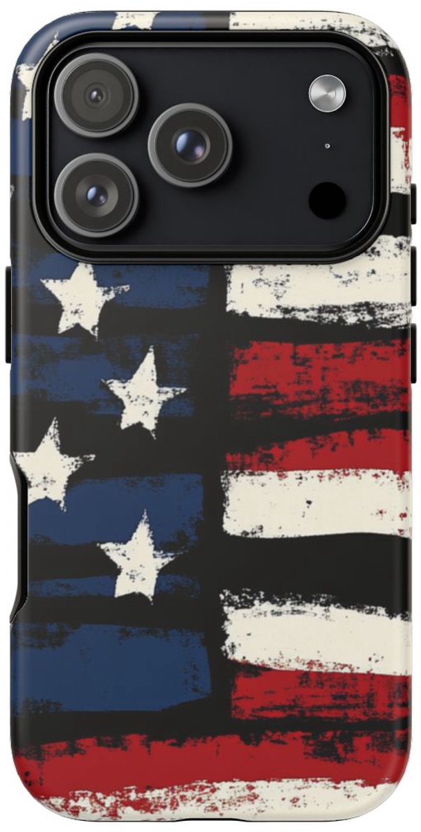 Verweerd Vlagpatroon met Vintage Effect – Telefoonhoesje Geschikt voor iPhone 17 Pro