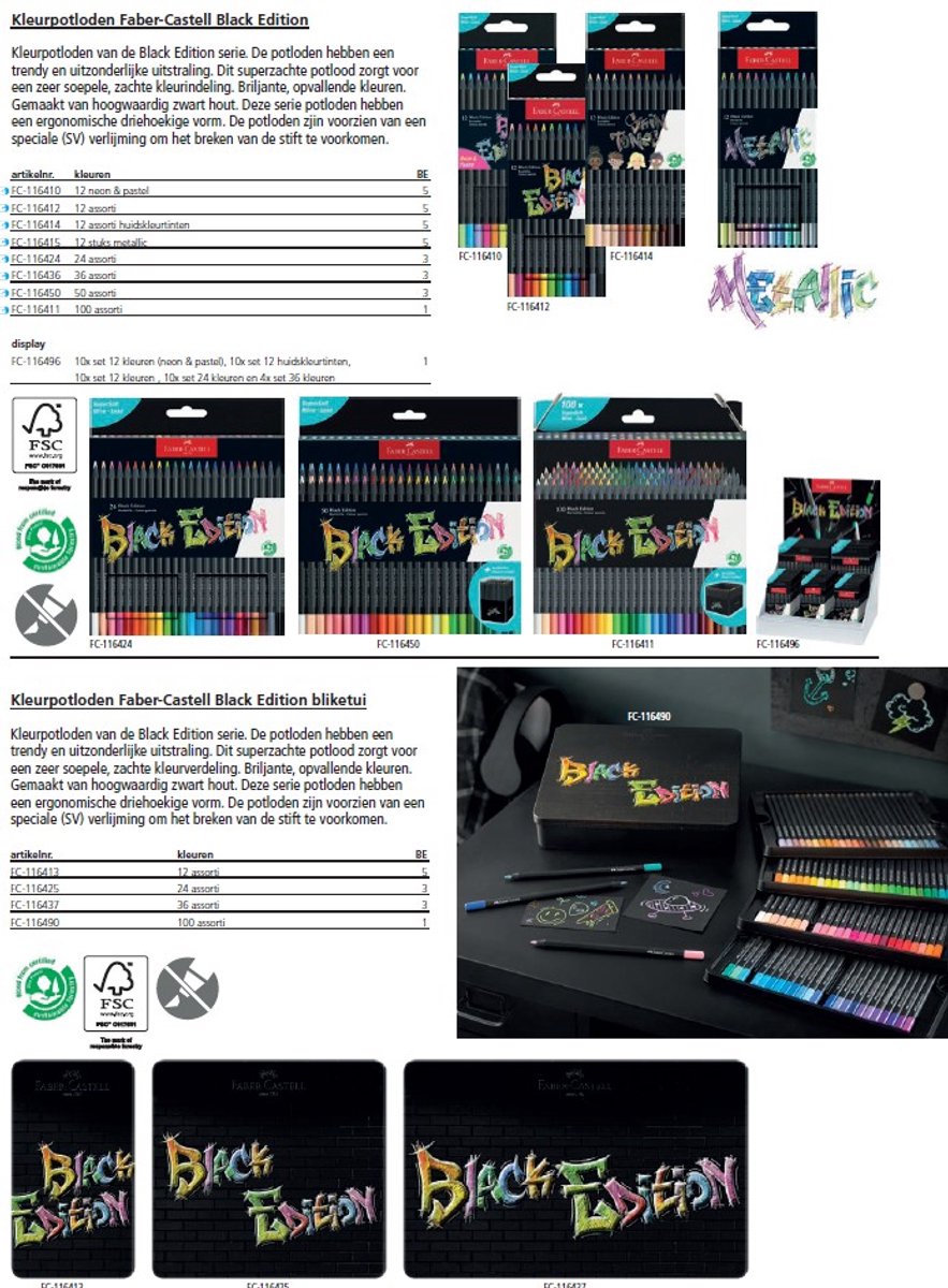 Faber-Castell Black Edition kleurpotloden - 36 stuks - FC-116436 — cadeau in Hobby - foto 5