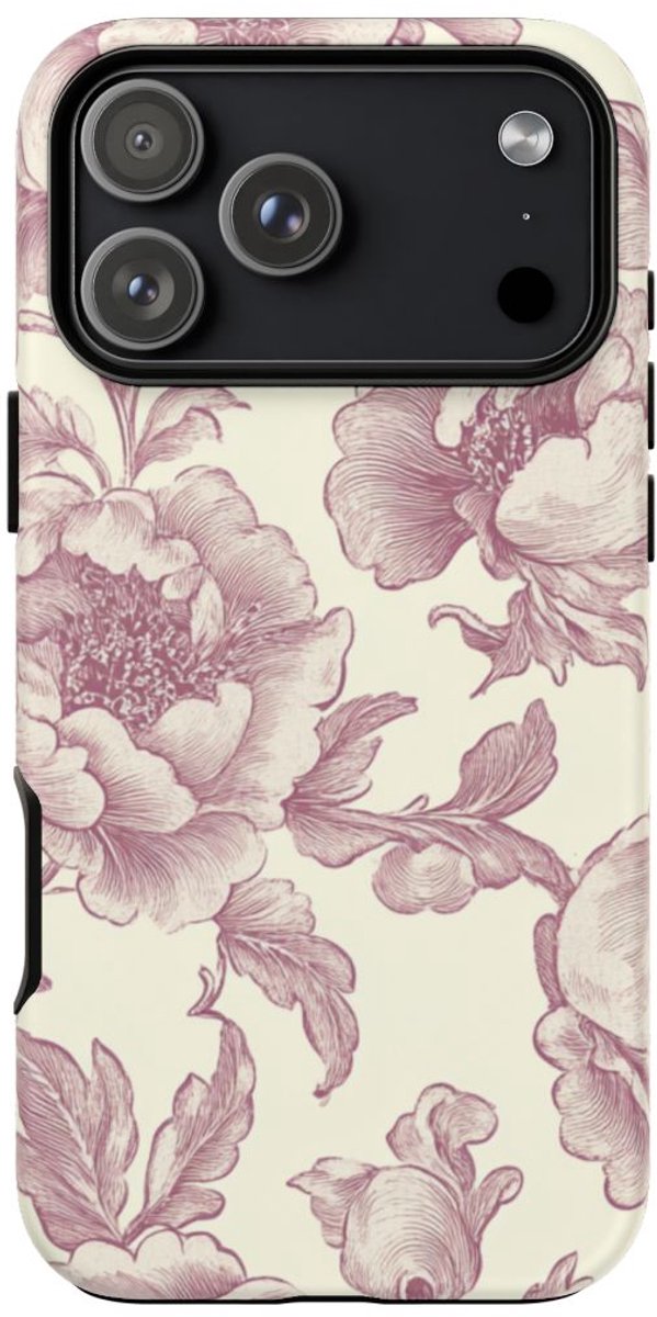Elegante Victoriaanse Bloemenprint – Telefoonhoesje Geschikt voor iPhone 17 Pro Max