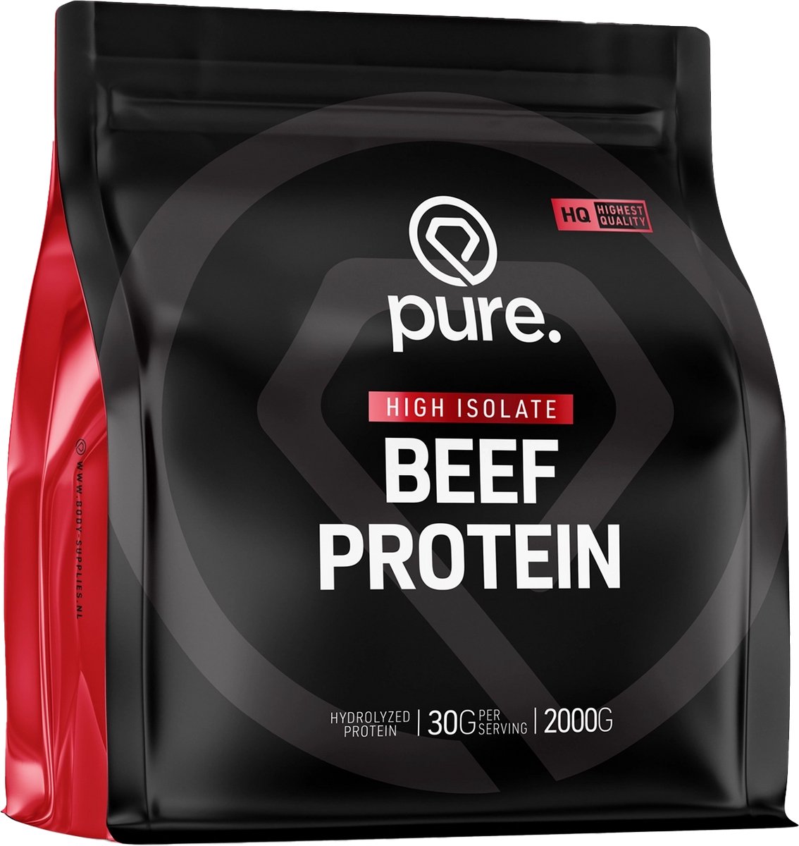 PURE Beef Protein - 2000gr - rundeiwit - sojavrij - glutenvrij - lactosevrij