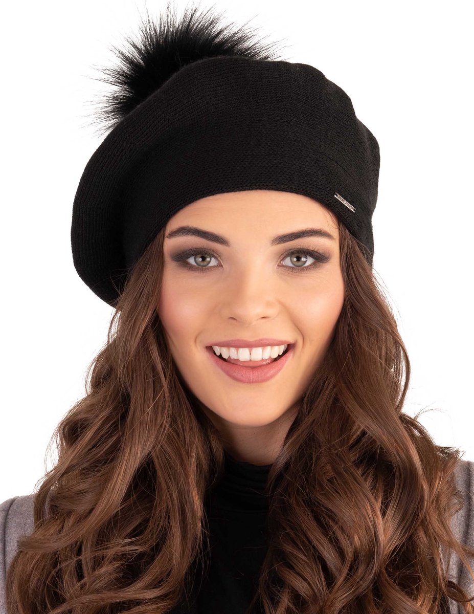 Vivisence Dames Winter Baret En Sjaal Set - Wolmix Met Wol En Acryl Met Pompon Van Imitatiebont - Zacht Comfort Voor Koude Dagen Elegant Bij Alledaagse En Chique Outfits Afmetingen Sjaal 166 X 29 Cm - Zwart — cadeau in Mode & Accessoires - foto 4