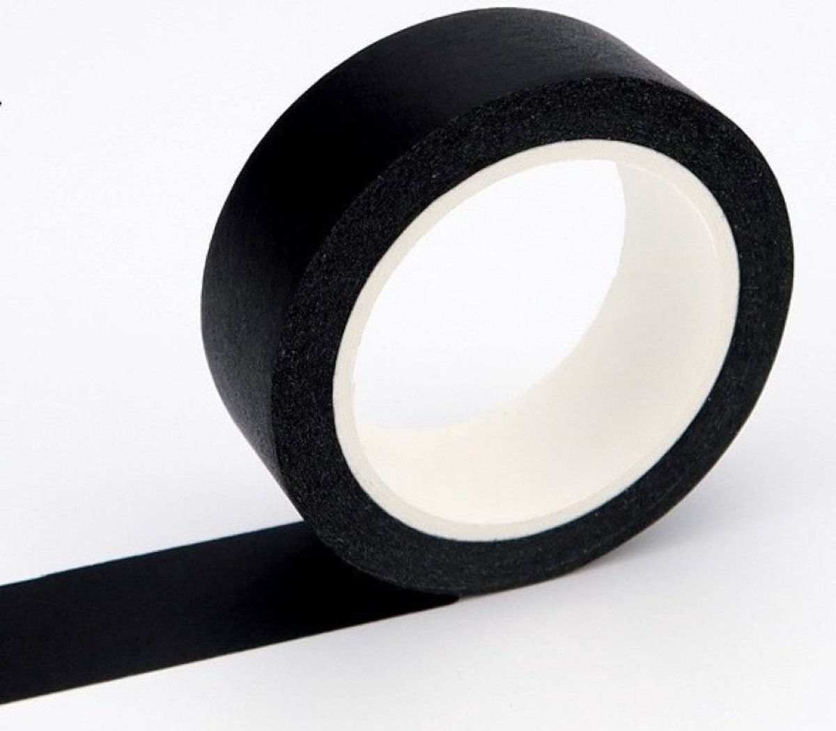 Washi Tape Zwart - 10 meter x 1.5 cm. Masking Tape - Rol Zwart Plakband - Black Tape
