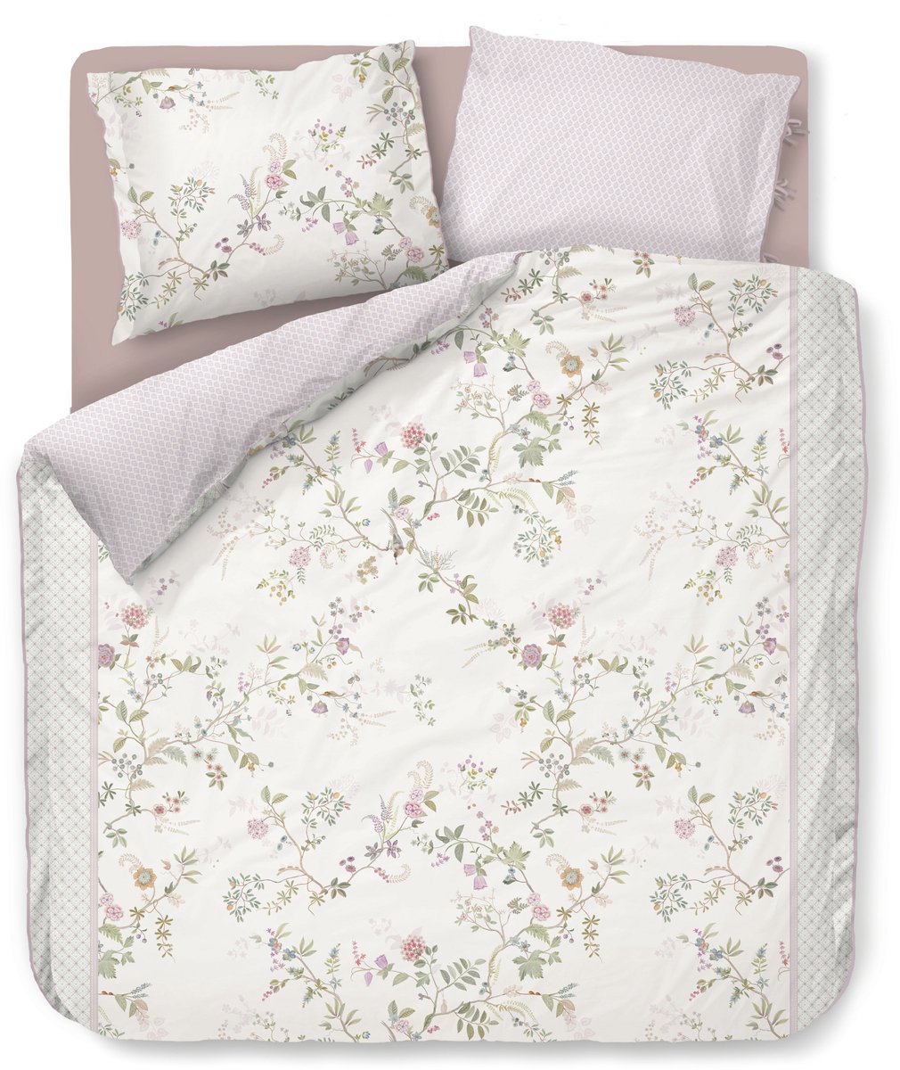 Pip Studio Bustani dekbedovertrek - Lits-Jumeaux XL - 260 x 200/220 cm - Wit