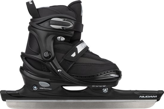 Nijdam Kinderschaatsen Verstelbaar - Noren Schaatsen - Zwart - Maat 37-40