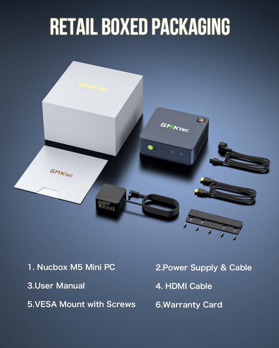 GMKtec M5 Nucbox Plus Mini PC - AMD Ryzen 7 5825U - 32GB RAM - 1TB