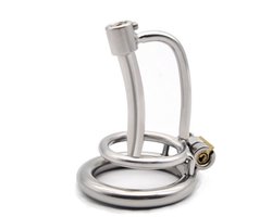 Nooitmeersaai - Peniskooi met dilator met slot - Metaal - Zilver - 50mm