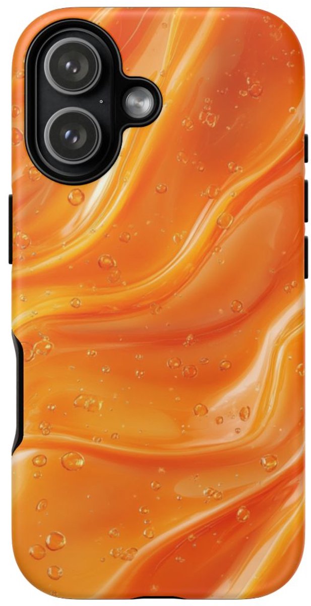 Oranje Vloeibare Abstracte Golf – Telefoonhoesje Geschikt voor iPhone 17